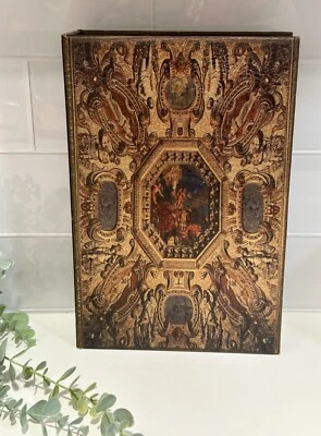 Vintage 1950s French Styled Leather Binding Book Storage Box Unique Decoration - Image 1 of 4