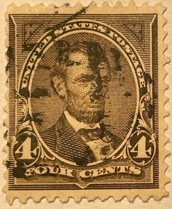 Scott #254 Lincoln Four Cent, Used - Picture 1 of 2