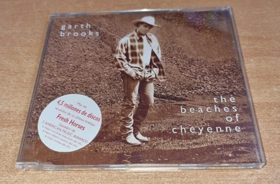GARTH BROOKS The beaches of Cheyenne RARE HOLLAND CD SINGLE + STICKER IN SPANISH - Image 1 of 3
