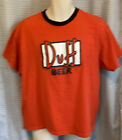 THE SIMPSONS DUFF BEER T-SHIRT ORANGE SIZE XL IN VERY GOOD CONDITION        D