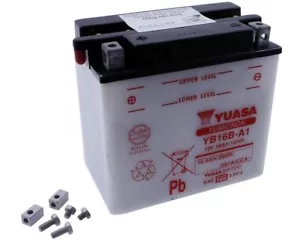 Batterie YUASA YB16B-A1 16Ah ohne Säurepack für Suzuki Intruder 700 VX800 Cagiva - Bild 1 von 1