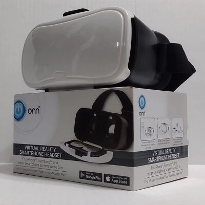 White Onn Virtual Reality Smartphone Headset Fits iPhone Samsung * BRAND NEW - Image 1 of 4