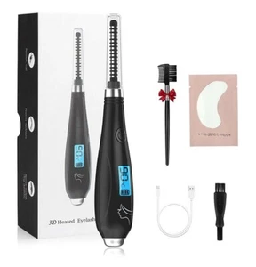 Heated Eyelash Curler with Massage Head - Electric Eyelash Curler with LCD - Picture 1 of 7
