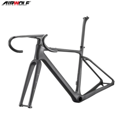 Airwolf Carbon Gravel Rahmen 700x45c Rennrad Cyclocrossrad OFF-ROAD - Bild 1 von 4