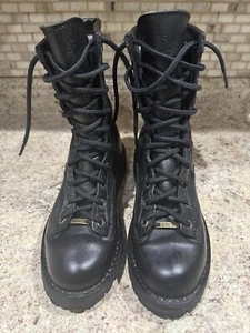 DANNER ACADIA 8" GORE-TEX BLACK LEATHER USA MADE BOOTS WOMENS SIZE 7 M - Picture 1 of 18