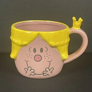 Little Miss Princess 3D Keramik Kaffeebecher Teetasse Gelb Rosa Krone Neu - Bild 1 von 7