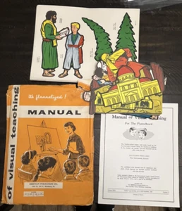 Manual Visual Teaching Flannelboard Sunday School Cut Outs Christian 1962 RARE - Picture 1 of 17