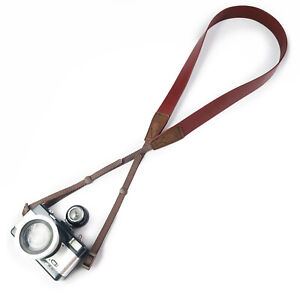 LeaTure 120cm Genuine Leather Camera Neck Strap Universal for Sony, Nikon, Leica
