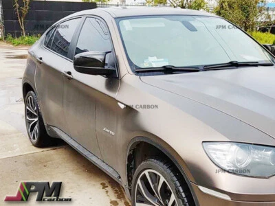 Cubierta de espejo retrovisor de fibra de carbono de repuesto tipo M para 06-13 BMW E70 X5 y 08-14 E71 X6 Foto 1 de 4