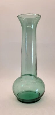 Seafoam Green Glass Vase Aqua 7 & 1/2 in Tall Vintage  - Image 1 of 2