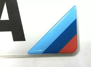 2 x 55 mm M Sport Style Ecke Nummernschild Aufkleber - HOCHGLANZ GEWÖLBT GEL - Bild 1 von 4