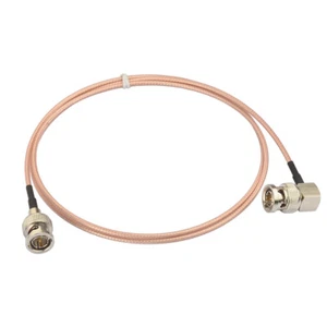 BNC Stecker Rechtwinklig zu BNC Stecker 75Ohm RG179 3G SDI HD SDI Video kabel 1m - Picture 1 of 4