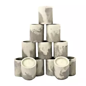 12 Stck. Großhandel leere Kerzengläser zur Herstellung von Kerzen Marmor weiß grau Luxdecor6 - Bild 1 von 4