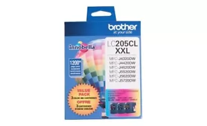 NEW OEM - BROTHER LC205CL XXL 3-PACK COLOR INK - Cyan Magenta Yellow LC2053PKS - Picture 1 of 1