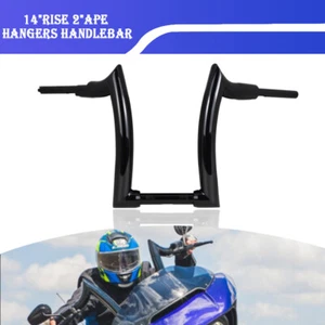 14'' Rise 2" Ape Hanger Handlebar Fit For Harley Tri Glide Ultra Classic - Picture 1 of 14
