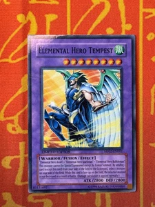 YUGIOH ELEMENTAL HERO TEMPEST PARALLEL RARE EXCELLENT MF02-EN001 MATTEL - Picture 1 of 6
