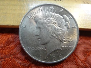 1924 Stati Uniti Argento Peace Dollar $1 - Senza Riserva - Gratis S&H USA - Foto 1 di 3