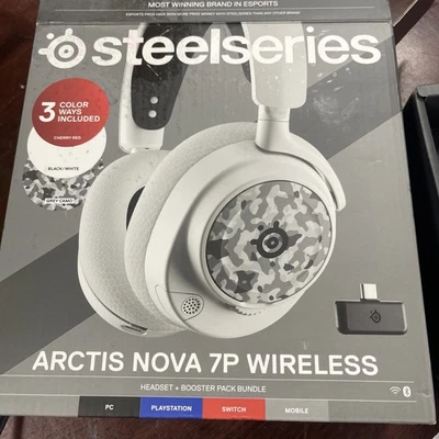 SteelSeries Arctis Nova 7P WIRELESS Headset +Booster Pack Bundle +3 Colors WORKS - Image 1 of 4