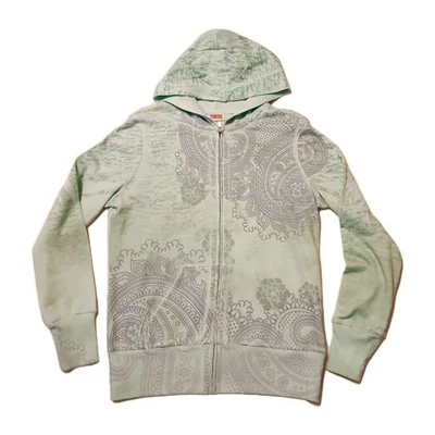 Sudadera con Capucha Mossimo Verde Como Nueva Cremallera Grande Y2K Años 2000 Bolsillo Foto 1 de 4