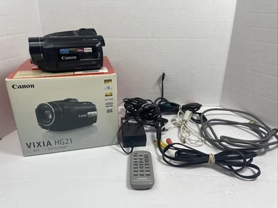 Canon Vixia HG21 HD 120 GB HDD Hybrid Camcorder AVCHD HDMI Bundle Tested W/ DC - Image 1 of 4