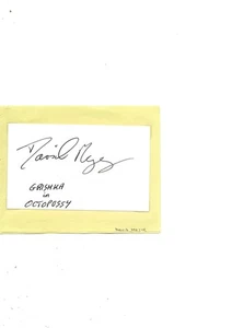 James BOND-" Octopussy" 1983 David MYER As " Grishka"-Signed Album Page - Picture 1 of 1