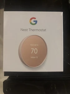 Google Nest Thermostat Sand Smart Home Energy Saving Wi Fi Connected G4CVZ - Picture 1 of 2