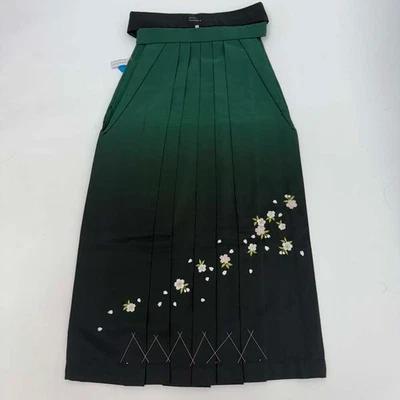 mujeres Hakama 86cm S Kimono Japonés ANDON PANTALONES/FALDA Usado Verde 4743 - Imagen 1 de 4