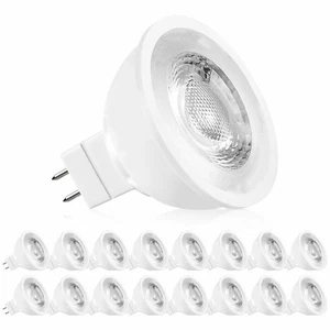 Luxrite MR16 LED Bulb GU5.3 2700K 500lm 12V Enclosed Fixture Rated (16-Pack) - Picture 1 of 7