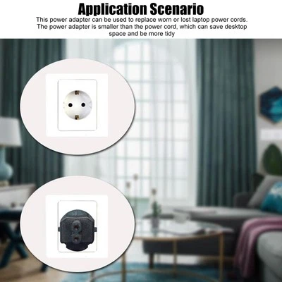 4-teiliger 2-poliger EU-Stecker Zum IEC320 C7-Netzteil 4 8 Mm Europäischer FAT - Bild 1 von 4