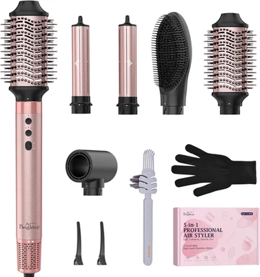 Air Wrap Hair Styler, 5 in 1 High Speed Hair Dryer Brush, Professional Automatic - Image 1 of 4