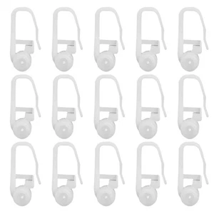 Ganchos para cortinas de cama de plástico de 100 piezas ganchos para cortinas correderas - Imagen 1 de 12