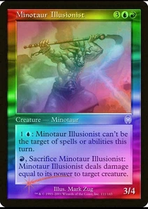 Magic the Gathering MINOTAUR ILLUSIONIST #111/143 Apocalypse 2001 Unc. Gold NM - Picture 1 of 1