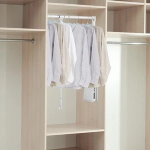 35-47 Inch Adjustable Closet Rod Closet Mounted Hanger Wall Mounted Hanging Rod - Picture 1 of 11