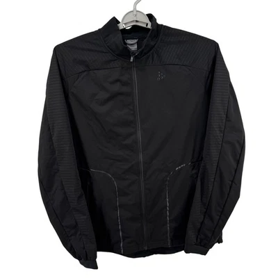 Chaqueta cortavientos CRAFT Ventair negra cremallera completa rendimiento correr para hombre XL Foto 1 de 4