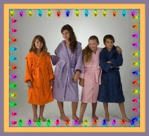 Kid's Hooded Terry Cover-Up Robe - Picture 1 of 7