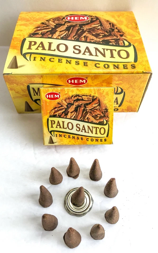HEM PALO SANTO INCENSE CONES 12 PACKS OF 10 CONES (120 CONES)