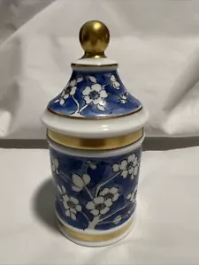 Vista Alegre Portugal Blue White Porcelain Apothecary Jar Canister - Picture 1 of 14