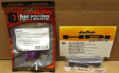 Discontinued HPI HellFire Purple 17mm Hex Adapter and 8x11x36mm Axle NEW - Image 1 of 2