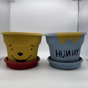 Winnie Puuh Blumentöpfe handbemalt Artikel Kunststofftöpfe - Bild 1 von 11
