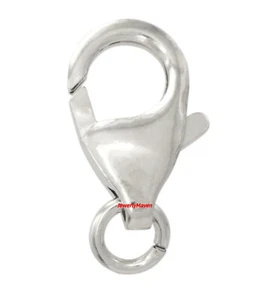 12 mm 14k elegante collar langosta oro blanco broche con anillo de salto - Imagen 1 de 3