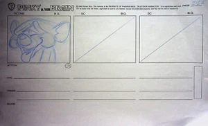Pinky and the Brain 1995 Produktion handgezeichnet Studio Storyboard Seite WB - Bild 1 von 2