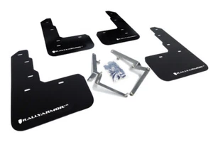 Rally Armor Urethane Mud flaps Black Flap White Logo For Civic Type R FK8 17-21 - Picture 1 of 10