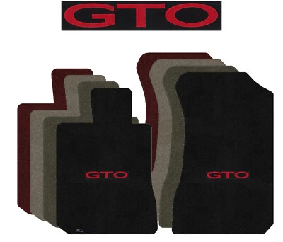 Alfombrillas de primera fila Lloyd Ultimat para Pontiac GTO 1966-1967 con logotipo GTO rojo Foto 1 de 4