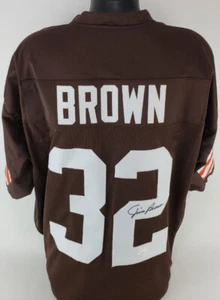 Jim Brown Autographed Signed Cleveland Browns Custom Jersey (JSA COA) - Picture 1 of 5