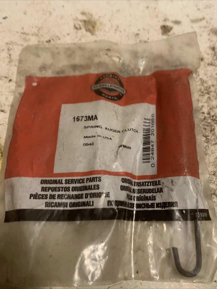 Genuine OEM Briggs & Stratton 1673MA Auger Clutch Spring