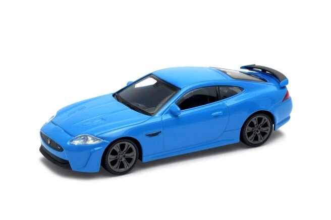 Modellino auto Welly Jaguar XKR-S blu chiaro scala 1:43 pressofuso da 4 pollici - Immagine 1 di 1