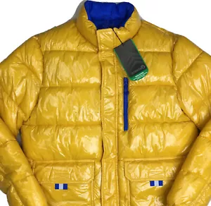 Men's Solaris Outdoor Shiny Puffer Coat Jacket XL X-Large Yellow NEW $149 NICE! - Picture 1 of 7