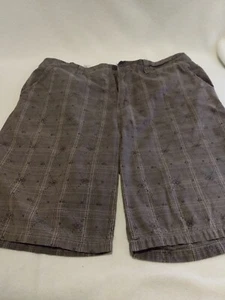 Vintage Y2K Mens Sz 36 Quicksilver Shorts Green/Tan/Black Plaid Ltwt Baggy Skate - Picture 1 of 13