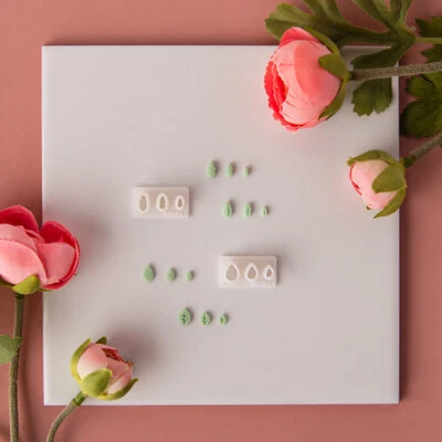 Mini Leaves Polymer Clay Cutter Mould DIY Making Earrings Pendant Cutting Tools - Image 1 of 4