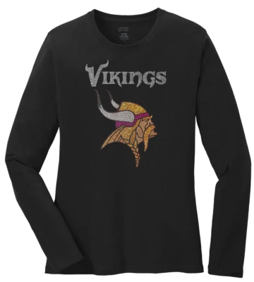 Женская Minnesota Vikings женщины блестящий длинным рукавом блестящая футболка S-4XL - Изображение 1 из 2